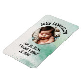 Magnet Flexible custom photo newborn baby watercolor splash (Côté Gauche)