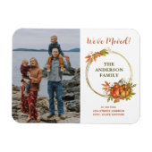 Magnet Flexible Custom Photo Pumpkins Fall New Address We Moved (Horizontal)