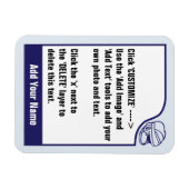 Magnet Flexible Customisez votre propre carte de commerce de hocke (Horizontal)