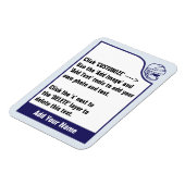 Magnet Flexible Customisez votre propre carte de commerce de hocke (Côté Gauche)