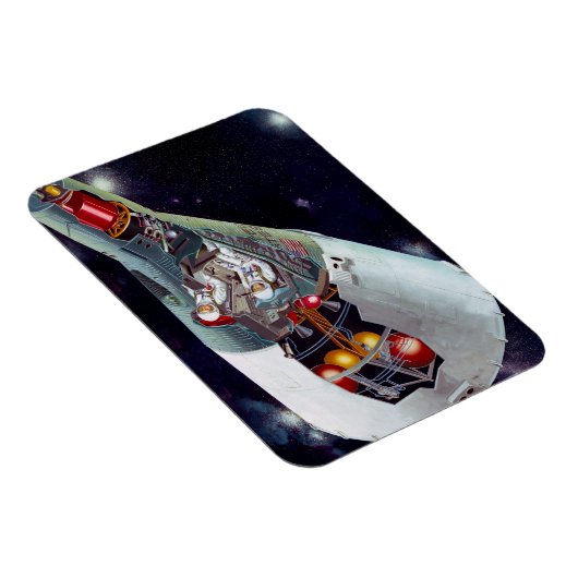 Magnet Flexible Cutaway Un Appareil Spacecraft Gemini À Deux Perso (Côté Droit)