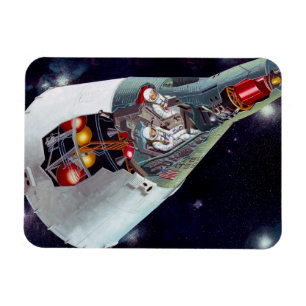 Magnet Flexible Cutaway Un Appareil Spacecraft Gemini À Deux Perso