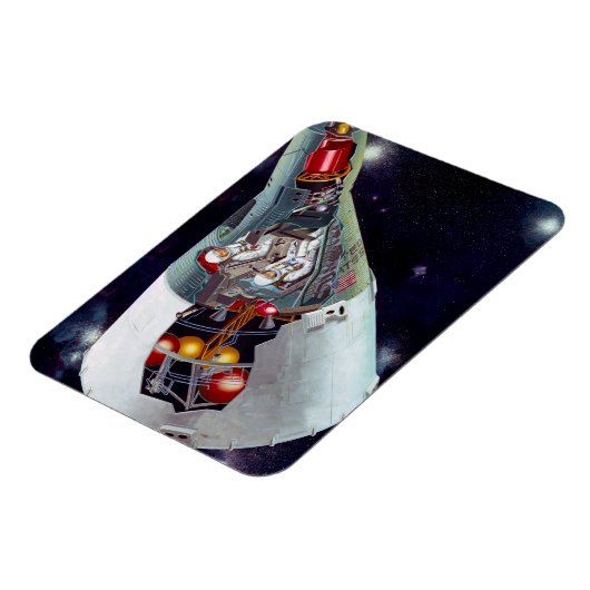 Magnet Flexible Cutaway Un Appareil Spacecraft Gemini À Deux Perso (Côté Gauche)