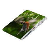 Magnet Flexible Cute American Robin *personnaliser* (Côté Gauche)