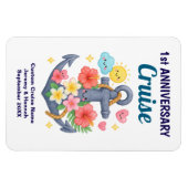 Magnet Flexible Cute Anchor 1st Anniversary Cruise Cabin Door (Horizontal)
