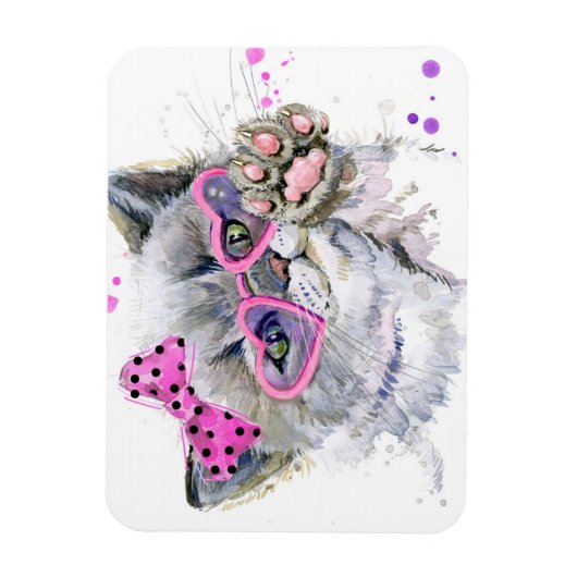 Magnet Flexible Cute Aquarelle Kitten (Vertical)