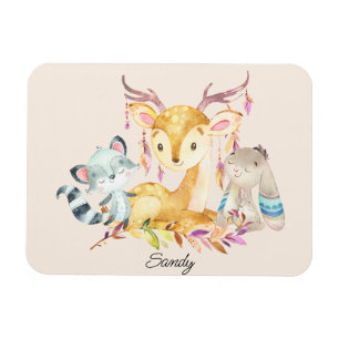 Magnet Flexible Cute Baby Animals Custom Name Gender Neutral   