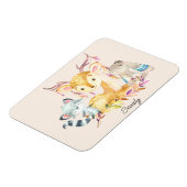 Magnet Flexible Cute Baby Animals Custom Name Gender Neutral    (Côté Gauche)