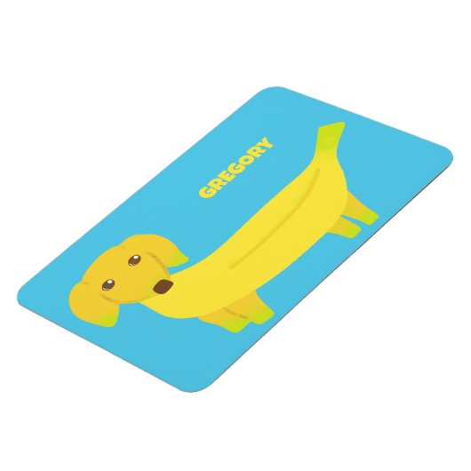 Magnet Flexible Cute Banana Dog Personnalisé (Côté Gauche)