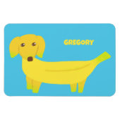 Magnet Flexible Cute Banana Dog Personnalisé (Horizontal)