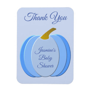 Magnet Flexible Cute Blue Baby Boy Citrouille Baby shower personna