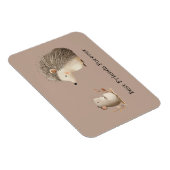 Magnet Flexible Cute Brown Cream Hérisson Souris Meilleurs amis (Côté Droit)