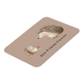 Magnet Flexible Cute Brown Cream Hérisson Souris Meilleurs amis (Côté Gauche)