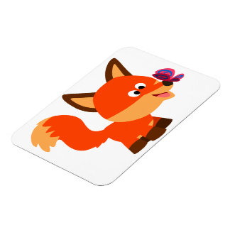 Magnet Flexible Cute Cartoon Fox Et Papillon Aimant Flexible