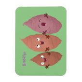 Magnet Flexible Cute chantant des patates douces caricaturales lég (Vertical)