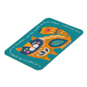 Magnet Flexible Cute chat Boho avec devis (Côté Gauche)