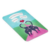 Magnet Flexible Cute Chat Thème Personnalisé Ami Valentine (Côté Droit)