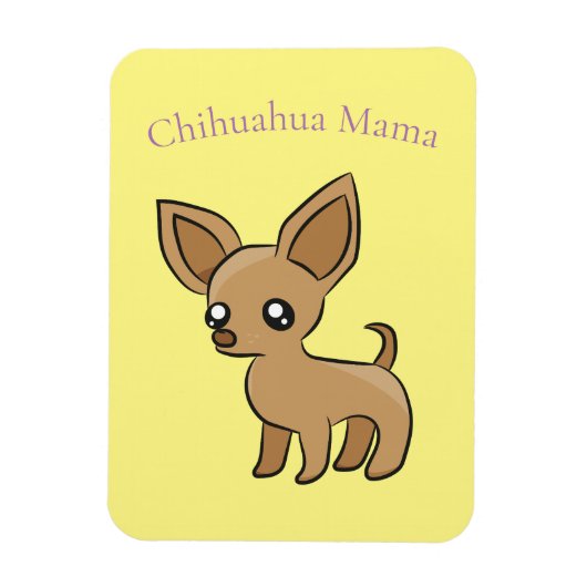 Magnet Flexible Cute Chihuahua Mama Art Thunder_Cove (Vertical)