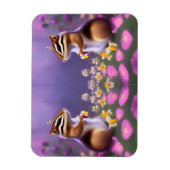 Magnet Flexible Cute Chipmunk en Fleurs (Vertical)