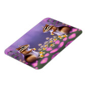 Magnet Flexible Cute Chipmunk en Fleurs (Côté Gauche)