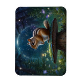 Magnet Flexible Cute Chipmunk sur Champignons dans le Jardin Magiq (Vertical)