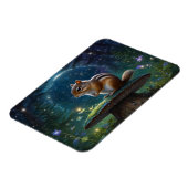 Magnet Flexible Cute Chipmunk sur Champignons dans le Jardin Magiq (Côté Gauche)