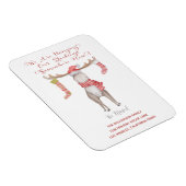 Magnet Flexible Cute Christmas Moose We've Moved Holiday Moving  (Côté Droit)