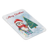 Magnet Flexible Cute Christmas Penguin Decorating Tree with Lights (Côté Droit)