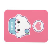 Magnet Flexible Cute Cupcake aux bleuets (Horizontal)