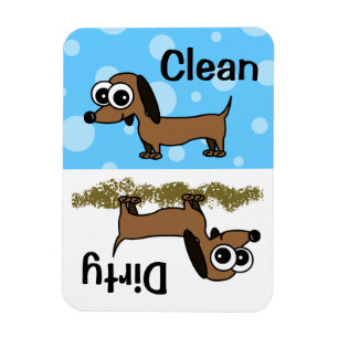 Magnet Flexible Cute Dachshund Nettoyer / Lave-vaisselle sale Magn
