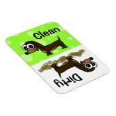 Magnet Flexible Cute Dachshund Nettoyer / Lave-vaisselle sale Magn (Côté Droit)