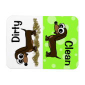 Magnet Flexible Cute Dachshund Nettoyer / Lave-vaisselle sale Magn (Horizontal)