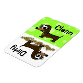 Magnet Flexible Cute Dachshund Nettoyer / Lave-vaisselle sale Magn (Côté Gauche)