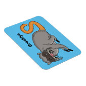 Magnet Flexible Cute Emperor Tamarin illustration (Côté Droit)