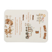 Magnet Flexible Cute Farm Theme Anniversaire Fête Garçon ou Fille (Horizontal)