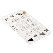 Magnet Flexible Cute Funny Cat 2026 Calendar (Côté Droit)