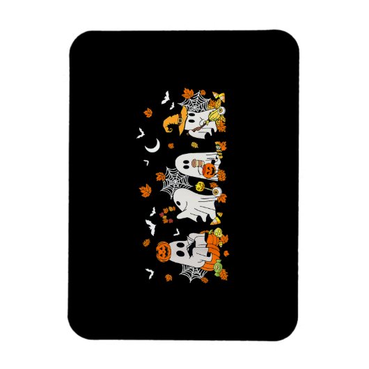 Magnet Flexible Cute Ghost Boire Café Halloween Fall Ghost Bo (Vertical)