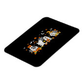 Magnet Flexible Cute Ghost Boire Café Halloween Fall Ghost Bo (Côté Gauche)