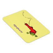 Magnet Flexible Cute grenouille dans une chaussette rouge saut de  (Côté Droit)