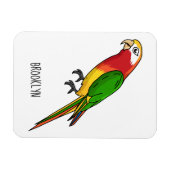 Magnet Flexible Cute happy parrot (Horizontal)