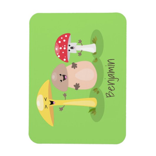 Magnet Flexible Cute kawaii champignon champignon toadstool (Vertical)