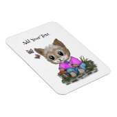 Magnet Flexible Cute Kitty Chat et Papillon (Côté Droit)