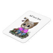 Magnet Flexible Cute Kitty Chat et Papillon (Côté Gauche)