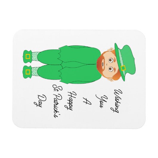 Magnet Flexible Cute Leprechaun Aimant flexible (Horizontal)
