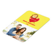 Magnet Flexible Cute Lion Photo Saint Valentin Jaune (Côté Gauche)