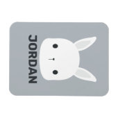 Magnet Flexible Cute Little Bunny Rabbit with Personalized (Horizontal)