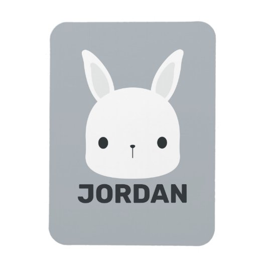 Magnet Flexible Cute Little Bunny Rabbit with Personalized (Vertical)