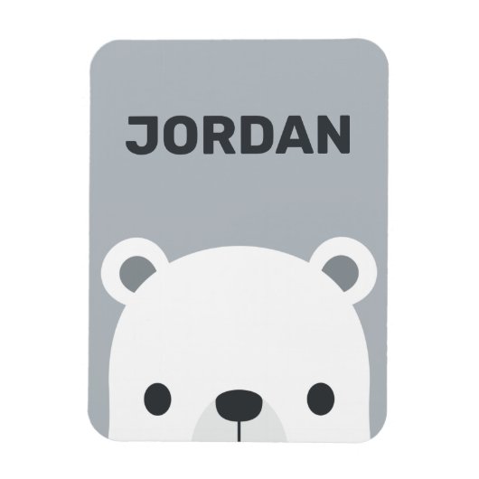 Magnet Flexible Cute Little Polar Bear (Vertical)