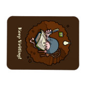 Magnet Flexible Cute Mole Keep Writing! Motivational Cartoon (Horizontal)