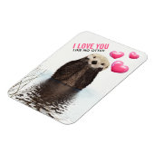 Magnet Flexible Cute Otter avec Coeurs roses Vous aimez jouer (Côté Gauche)